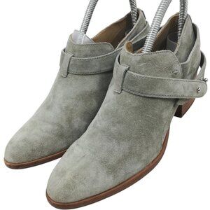 Rag & Bone Harley Suede Ankle Boots Booties Size 37 US 7 Heel Beige Harness